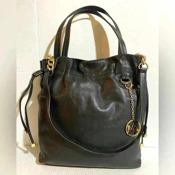 Michael kors Black leather shoulder handbag - Picture 1 of 10